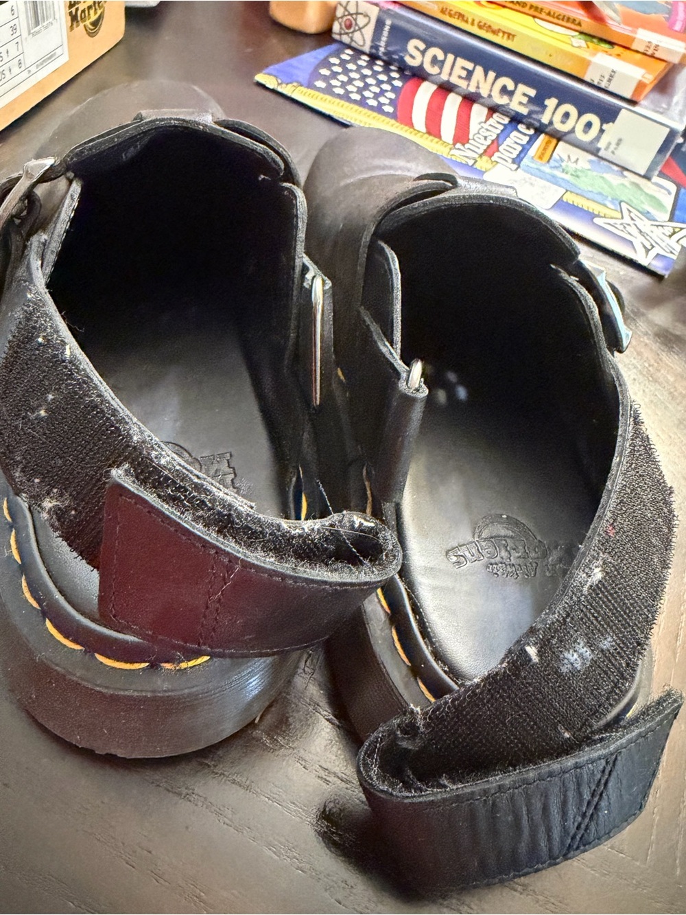 Dr. Martens unisex  black Leather Monk-Strap Slingback Shoe - Picture 5 of 10